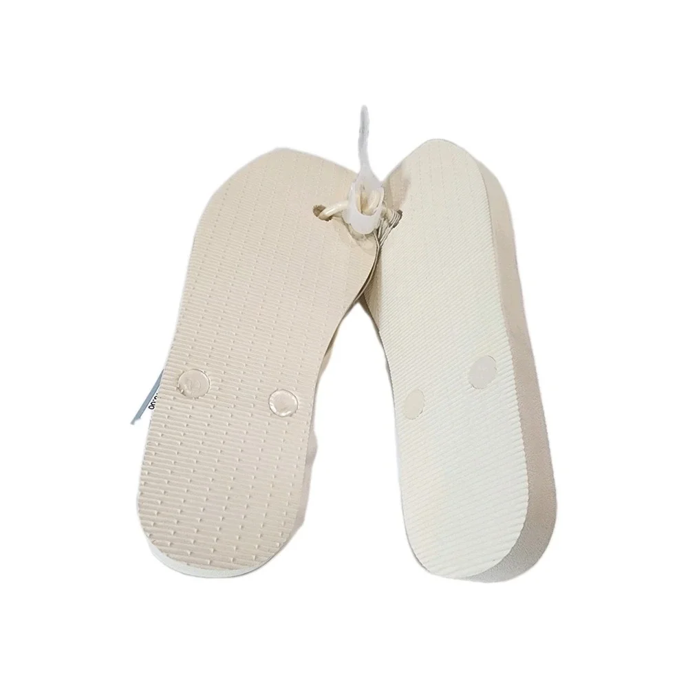 Shade And Shore Cream Rose Flip Flop Size 10 New With Tag